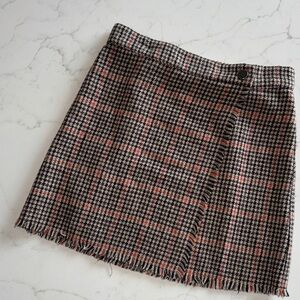 Urban Outfitters Checkered Mini Skirt - Black and Pink